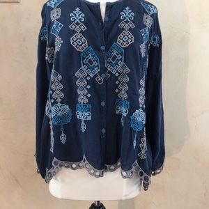 Johnny Was Bali Blouse Size Small